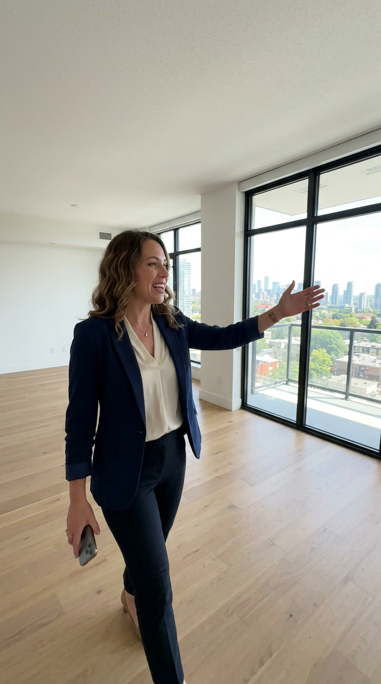 Reel de muestra para inmobiliaria: Un recorrido por la propiedad en venta.